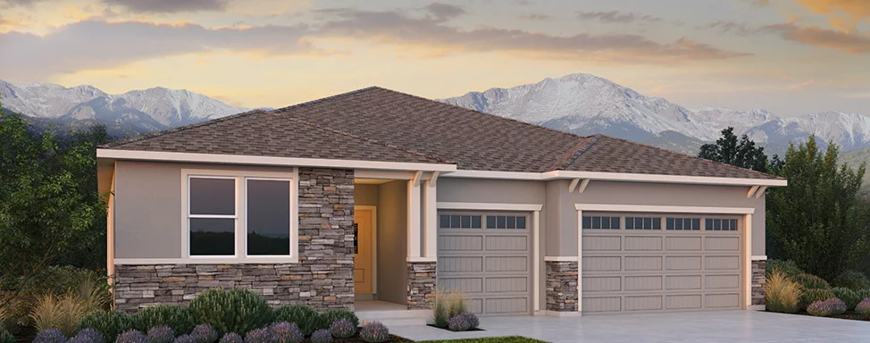 Colorado home showcasing a basic roof