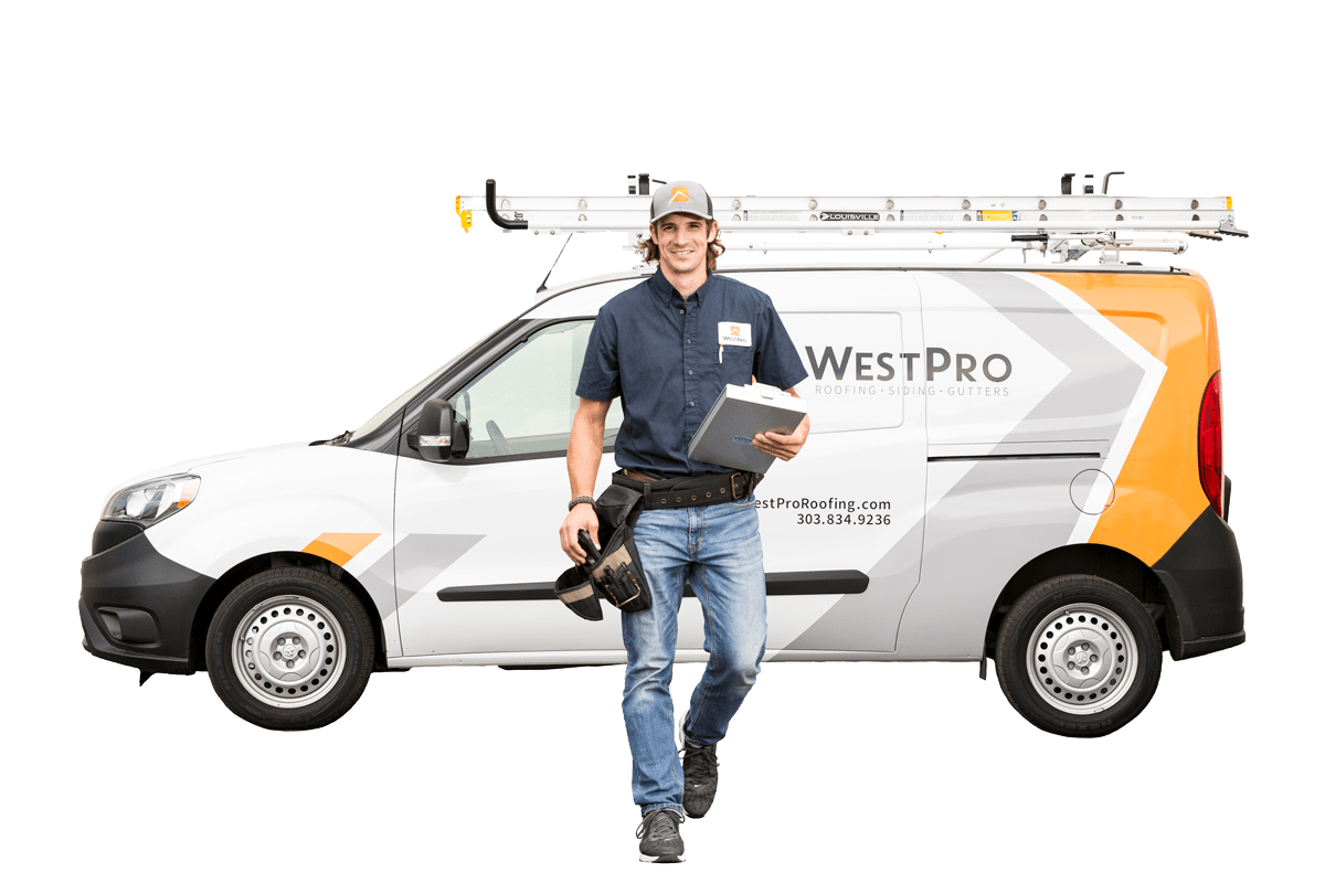 WestPro inspector in front of a van